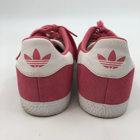 Adidas Kids Athletic Shoes in Pink/White, Size 4.5, Suede, Lightly Flawed - Picture 6 of 7